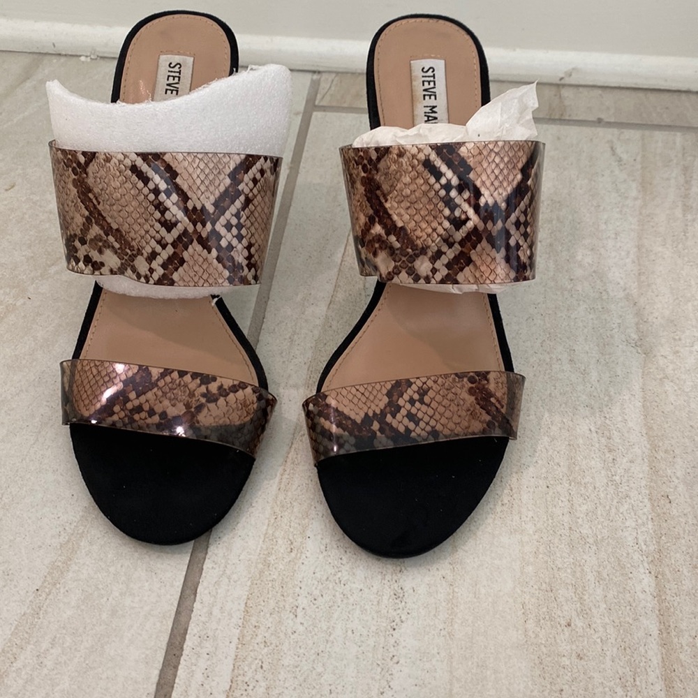 Steve Madden snake print heels
